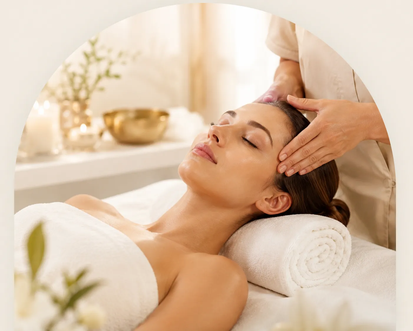 Femme recevant un soin du visage relaxant au Serenity Spa Hurghada